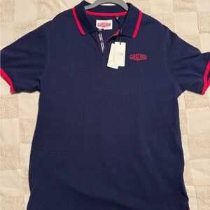Jaguar Heritage Navy Polo Shirt with Red Accents
